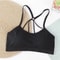 Womens Strap Back Wireless Sports Bra Seamless Chest Wrap Fitness Yoga Top 5