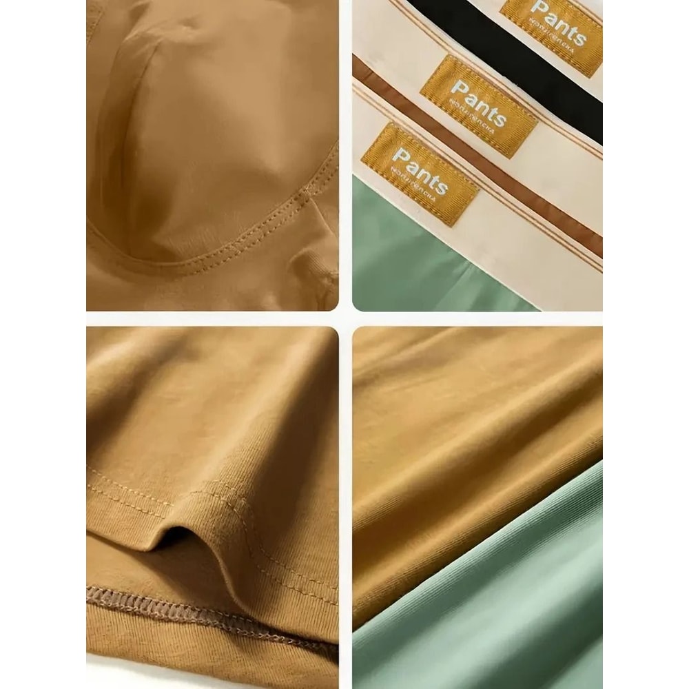 Mens Cotton Boxer Shorts Three Pack Breathable Trunks Underwear 5