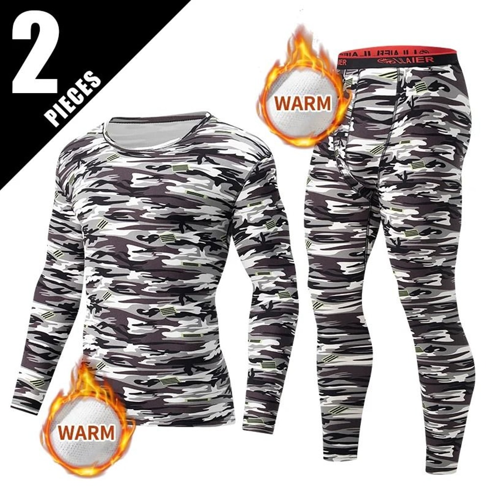 Mens Printed Warm Pants Autumn Winter Leggings Soft Comfortable Plus Size Underwear 7