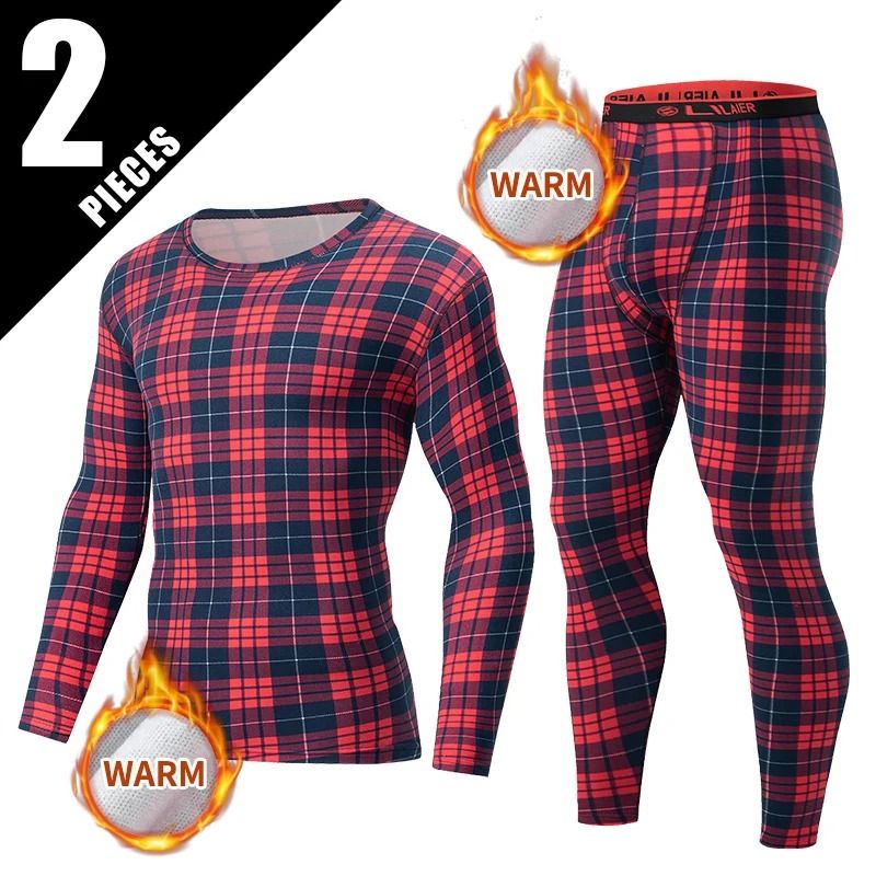 Mens Printed Warm Pants Autumn Winter Leggings Soft Comfortable Plus Size Underwear 8