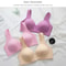 Push Up Front Button Bra Without Steel Ring Womens Full Support Bralette Lift Up Underwear 4