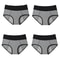 Womens High Waist Leak Proof Period Panties Four Pack Cotton Menstrual Underwear 10