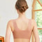 Womens Front Close Seamless Bra Two Piece Set No Steel Ring Unlined Lace T Back Bra 5