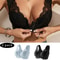Womens Front Close Seamless Bra Two Piece Set No Steel Ring Unlined Lace T Back Bra 8