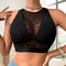 Womens Ribbed Camisole Heart Mesh Detail Crop Top Seamless Vest 6