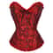 Womens Floral Lace Corset Satin Bustier Vintage Overbust Boned Top 7