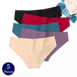 womens seamless panties five piece set soft comfortable breathable underwear