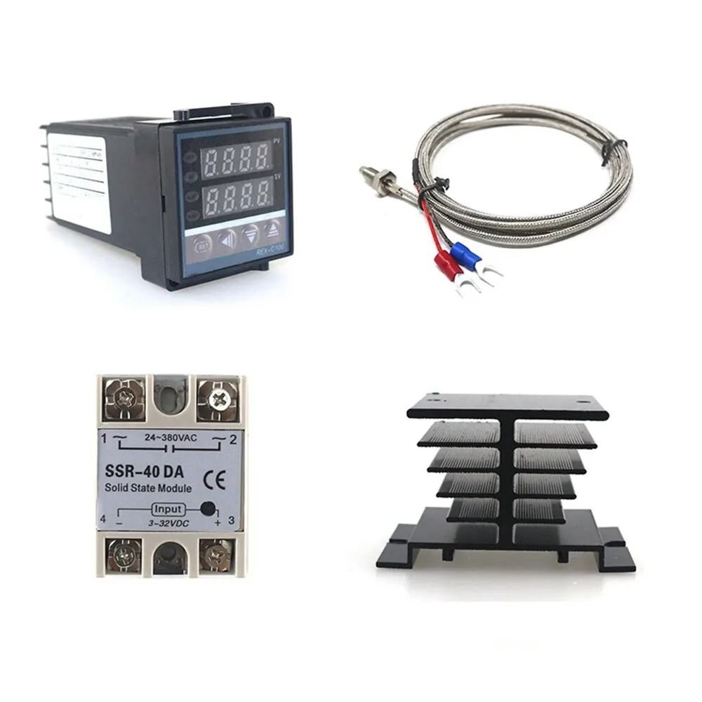 Digital PID Temperature Controller With SSR Output And K Thermocouple Probe 0