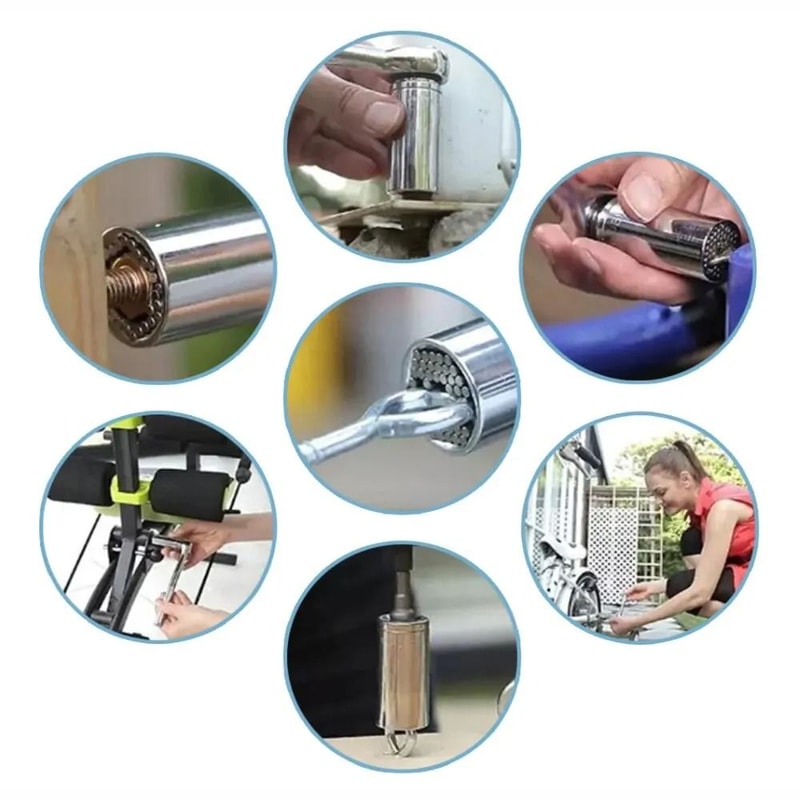 Universal Magic Socket Tool Set 7 To 19 Mm Multi Purpose Wrench Extension Adapter 6