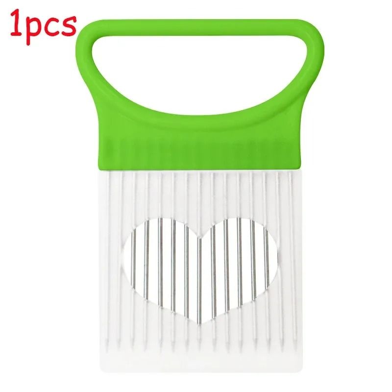 Stainless Steel Onion Slicer Holder Cutting Guide Fork Kitchen Tool 9