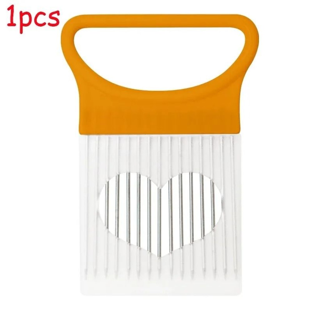 Stainless Steel Onion Slicer Holder Cutting Guide Fork Kitchen Tool 7