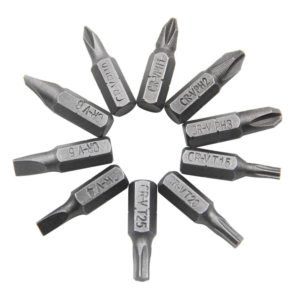 Cross Screwdriver Bit Set Ten Piece 60 Mm Rubber Coated Extension Bits For Power Tools 3