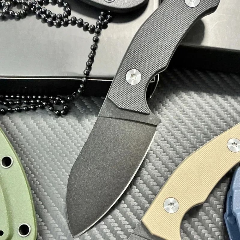 Black Obsidian Small Straight Knife EDC Outdoor Utility Tool 1