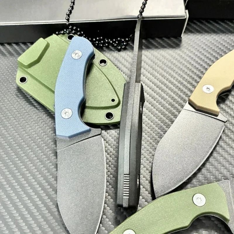 Black Obsidian Small Straight Knife EDC Outdoor Utility Tool 3