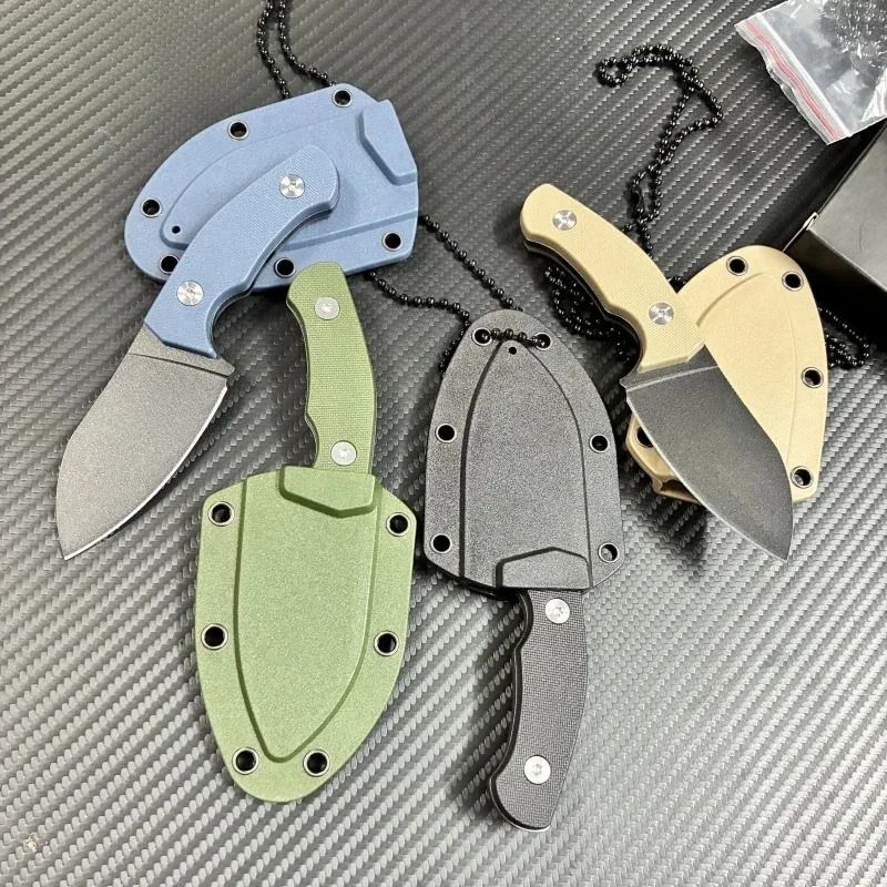 Black Obsidian Small Straight Knife EDC Outdoor Utility Tool 4