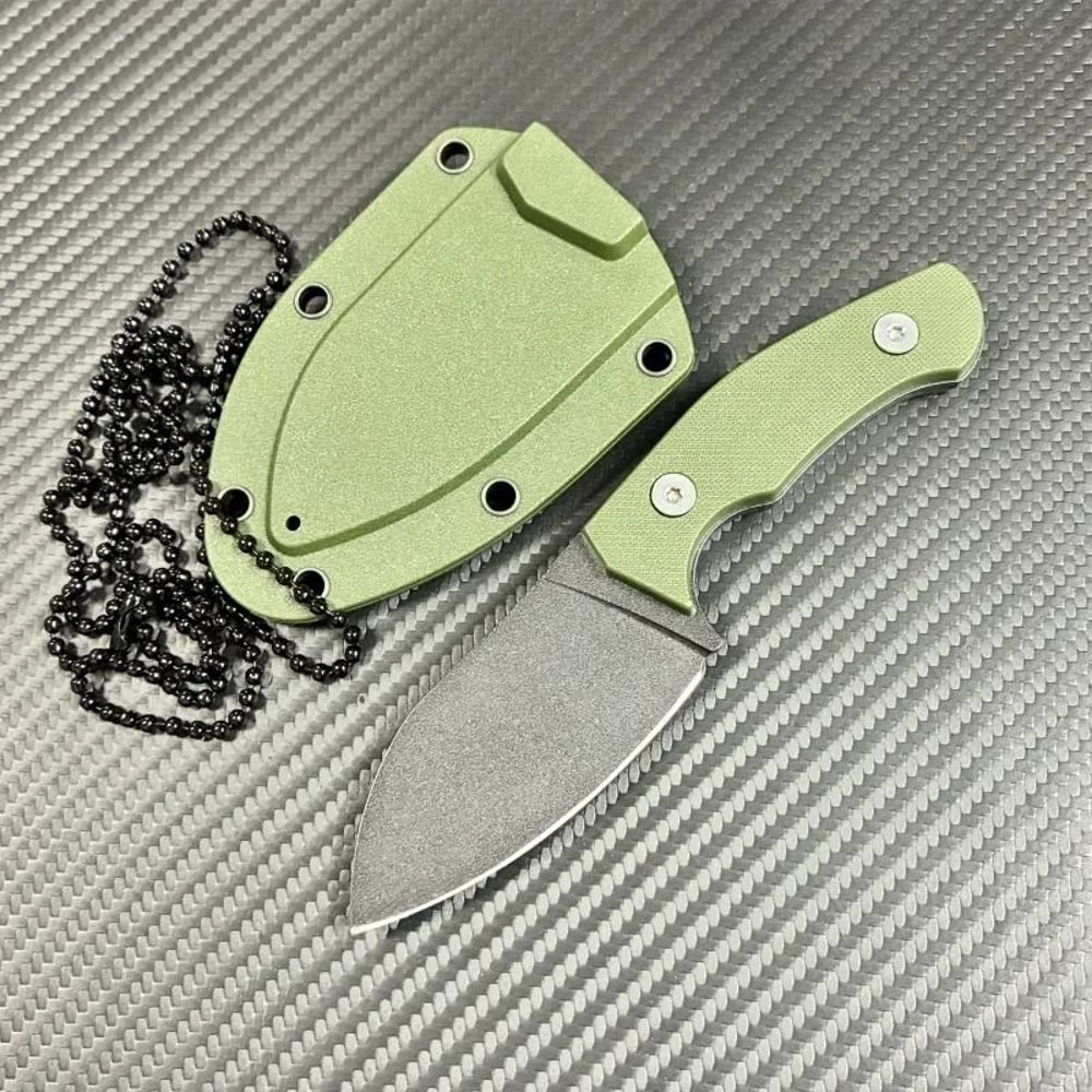 Black Obsidian Small Straight Knife EDC Outdoor Utility Tool 6