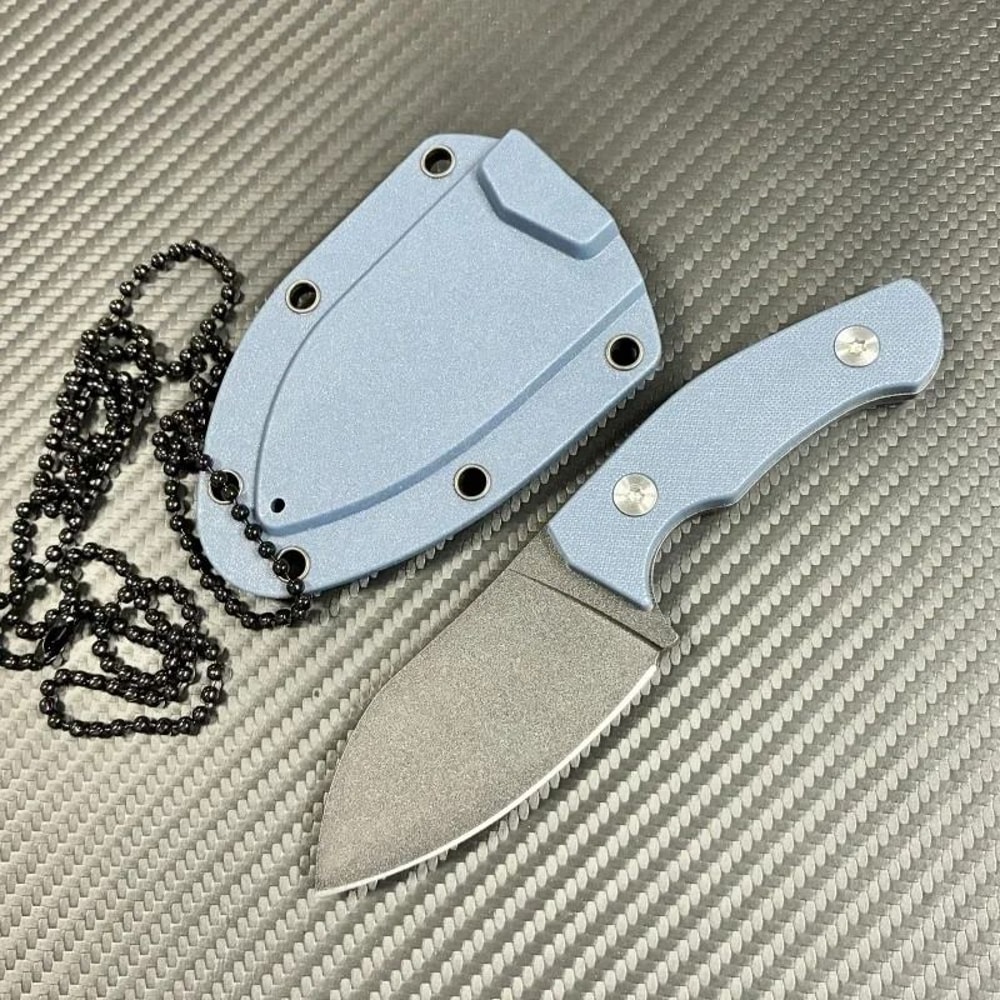 Black Obsidian Small Straight Knife EDC Outdoor Utility Tool 9