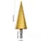 Titanium Coated Step Drill Bit 4 To 32 Mm HSS Metal Wood And PVC Cone Cutter 3