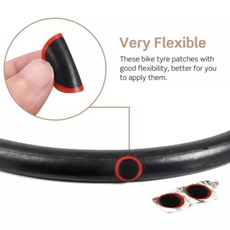 Bicycle Tire Repair Patch Set 48 Piece Glue Free Quick Repair Kit 6