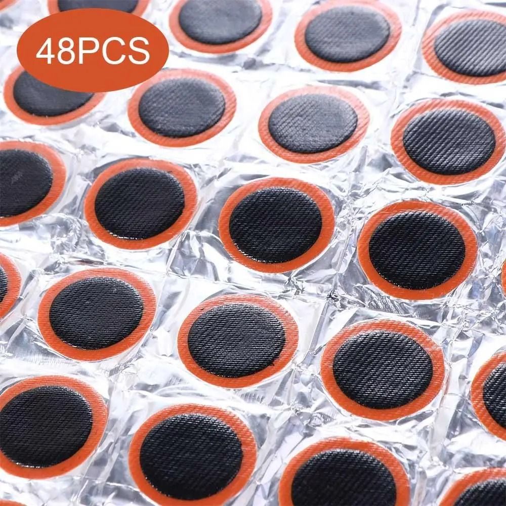 Bicycle Tire Repair Patch Set 48 Piece Glue Free Quick Repair Kit 13