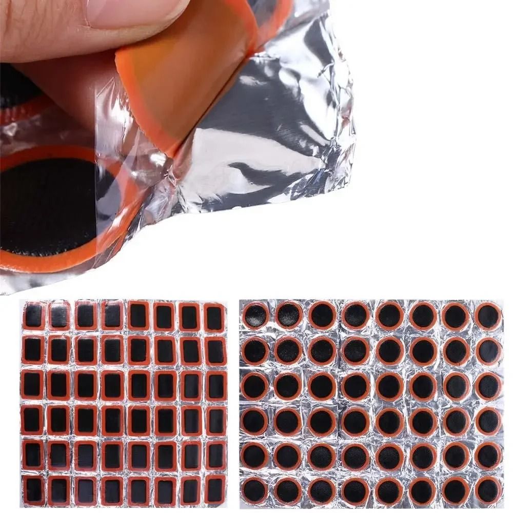 Bicycle Tire Repair Patch Set 48 Piece Glue Free Quick Repair Kit 8