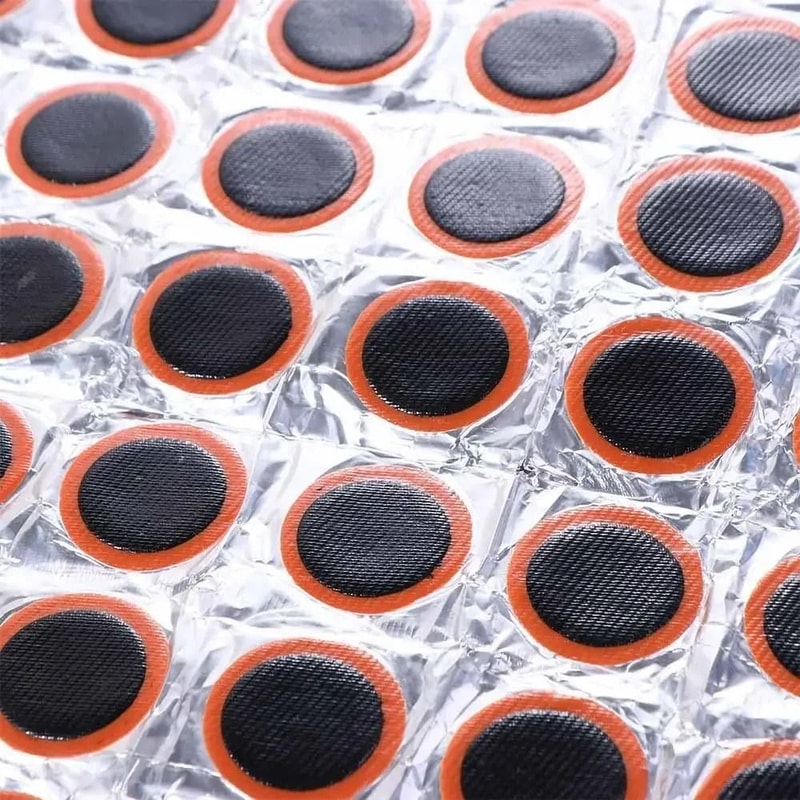 Bicycle Tire Repair Patch Set 48 Piece Glue Free Quick Repair Kit 2