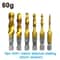 Titanium Plated HSS Tap And Drill Set Six Piece Composite Chamfering Tool Kit 6
