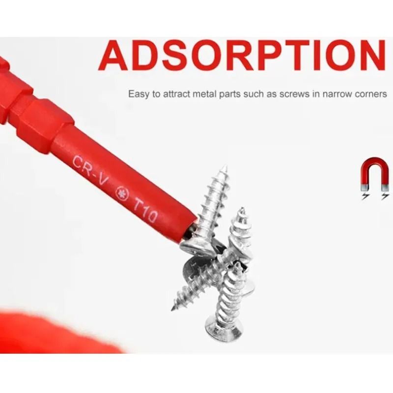 Insulated Screwdriver Set Fifteen Piece 1000 Volt Rated Repair Kit With Magnetic Bits 6