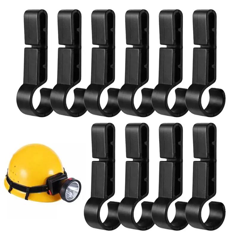 Hard Hat Headlamp Clips Ten Piece Set Non Slip Light Holders For Safety Helmets And Outdoor Work 0