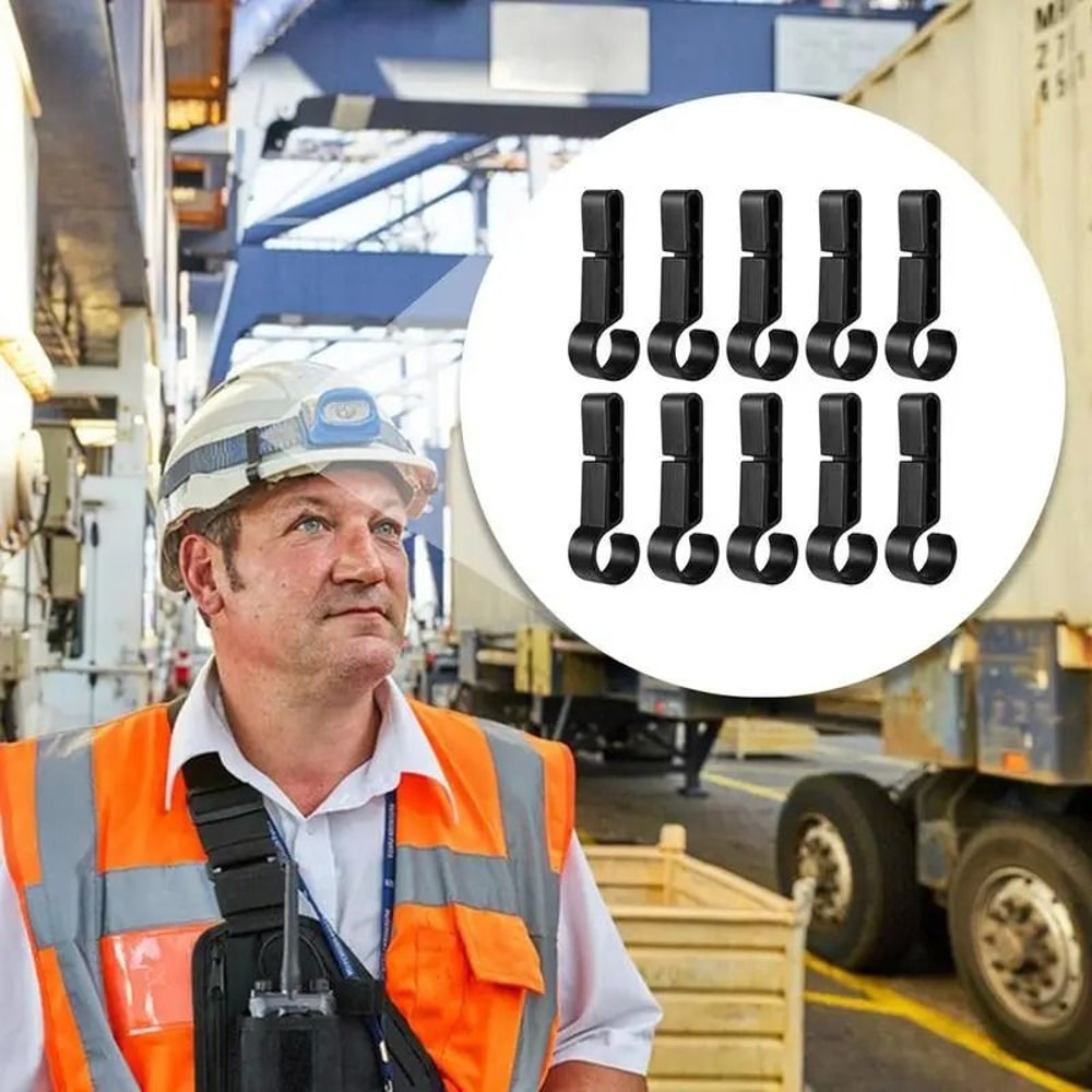 Hard Hat Headlamp Clips Ten Piece Set Non Slip Light Holders For Safety Helmets And Outdoor Work 3