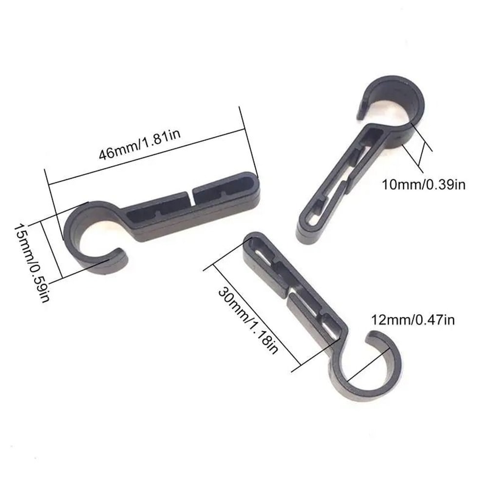 Hard Hat Headlamp Clips Ten Piece Set Non Slip Light Holders For Safety Helmets And Outdoor Work 5