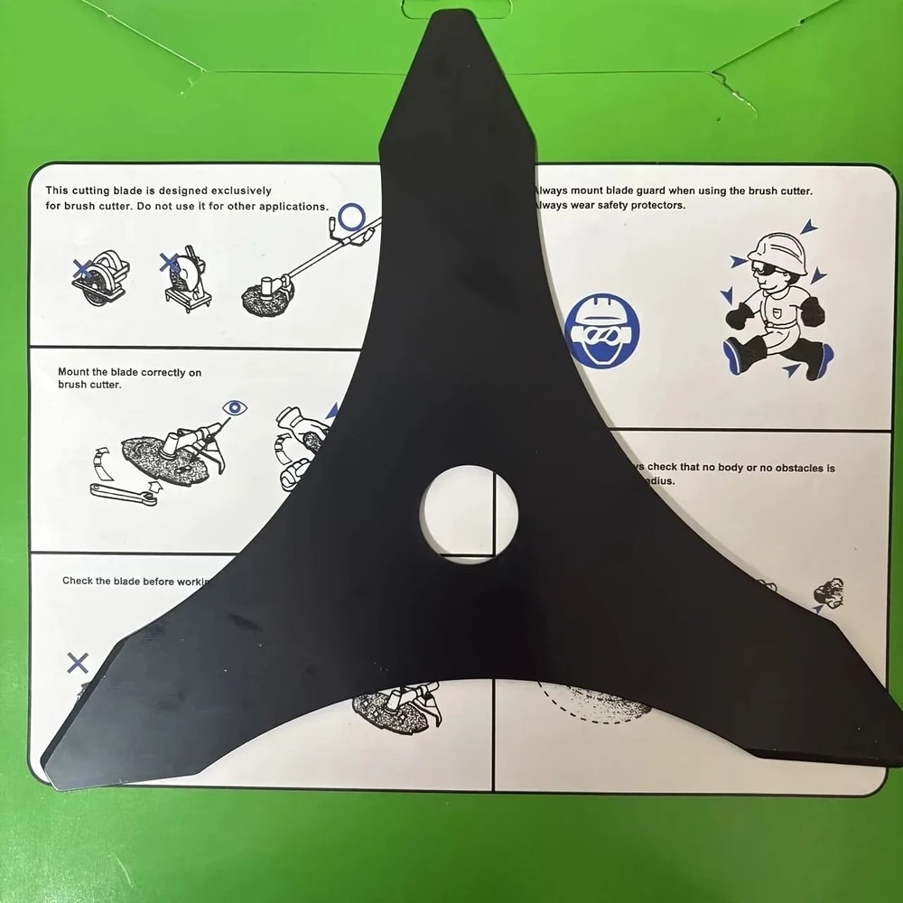 Three Tooth Brush Cutter Blade Ten Inch Replacement For Straight Shaft Trimmers 4