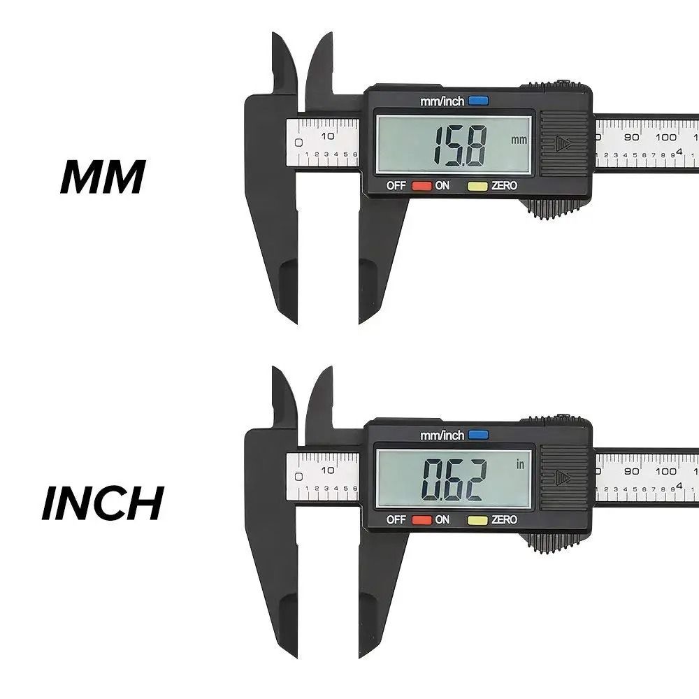 Digital Vernier Caliper Measuring Tool 100 Mm Or 150 Mm Carbon Fiber Electronic Gauge 4