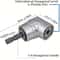 105 Degree Turning Screwdriver Joint Electric Drill Corner Attachment Tool 5