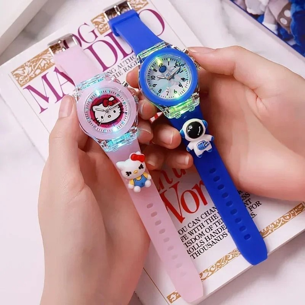 Childrens Flashing Cartoon Figure Watch With Luminous Strap 4