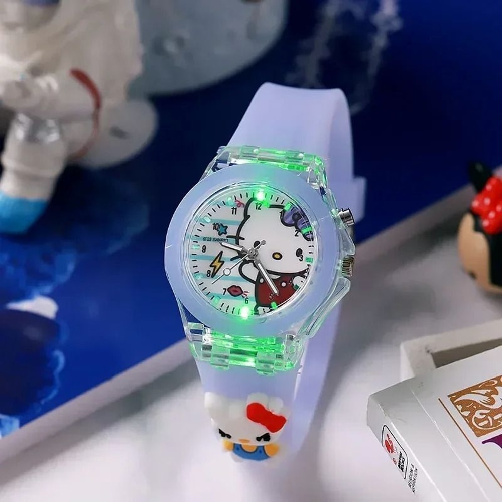 Childrens Flashing Cartoon Figure Watch With Luminous Strap 7