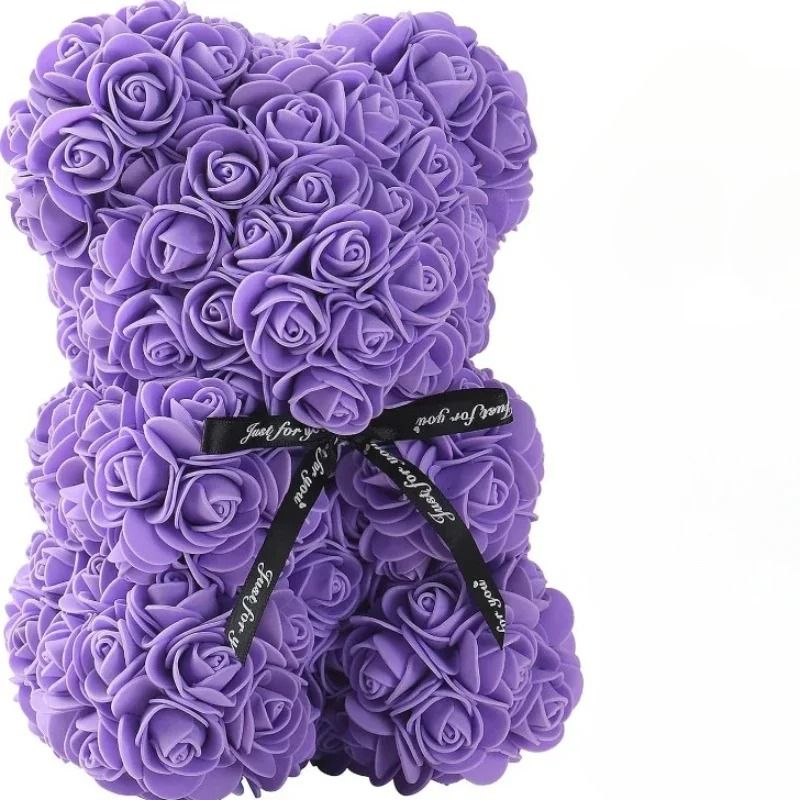Artificial Eternal Rose Teddy Bear Gift For Mothers Day Birthdays Anniversaries And Valentines Day 9