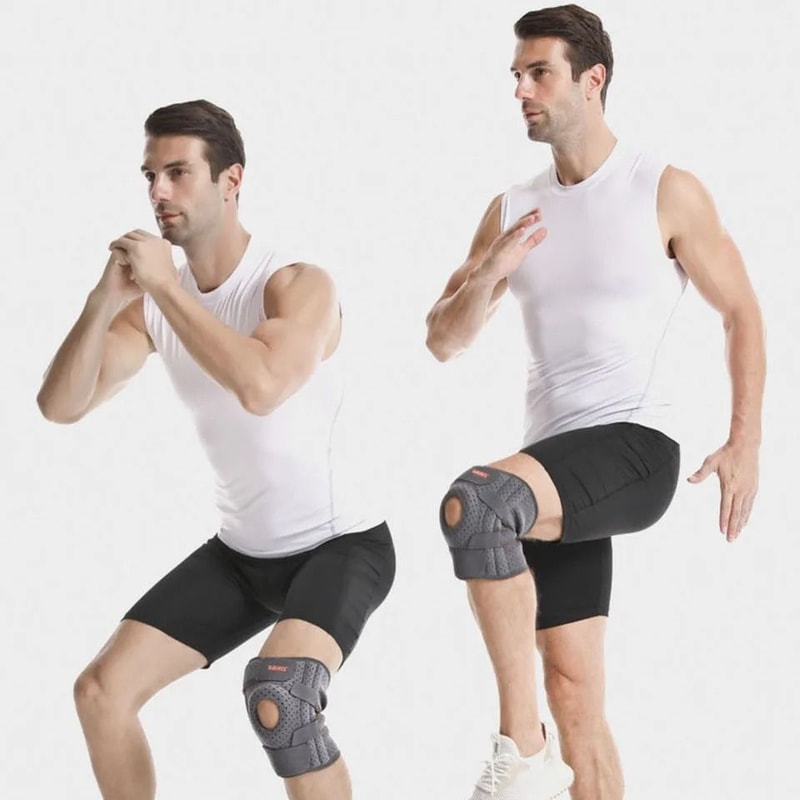 Adjustable Knee Brace With Side Stabilizers And Patella Gel Support 5
