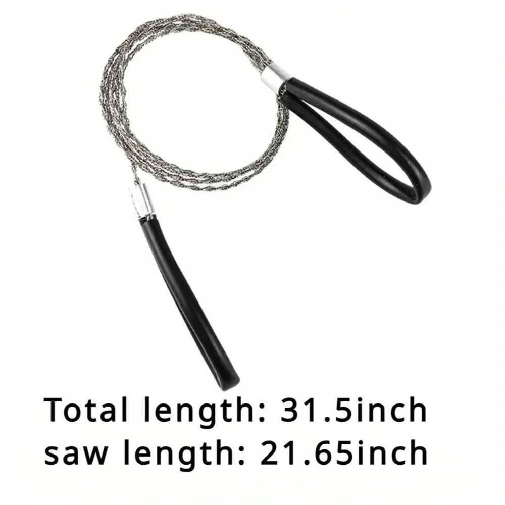 Portable Stainless Steel Wire Saw With Finger Handles For Camping Hiking And Survival 1