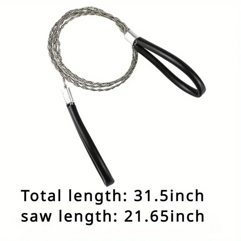 Portable Stainless Steel Wire Saw With Finger Handles For Camping Hiking And Survival 1