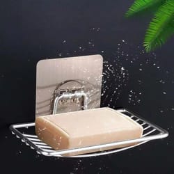 stainless steel wall mounted soap rack with punch free installation