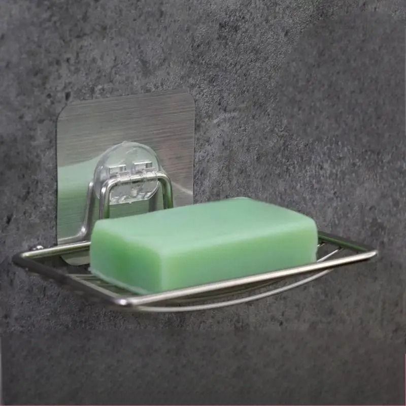 Stainless Steel Wall Mounted Soap Rack With Punch Free Installation 1