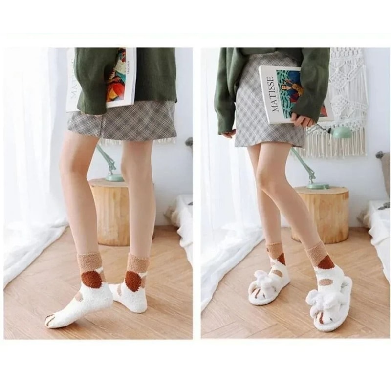 Womens Fuzzy Winter Socks Soft Cozy Microfiber House And Sleeping Socks 5