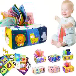montessori magic tissue box sensory toy for babies and toddlers
