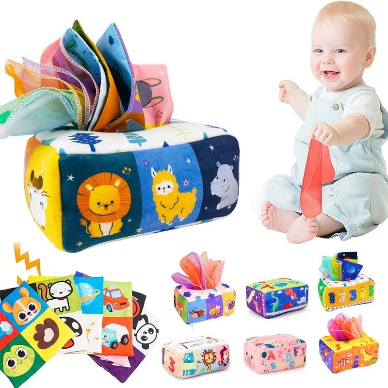 Montessori Magic Tissue Box Sensory Toy For Babies And Toddlers 0