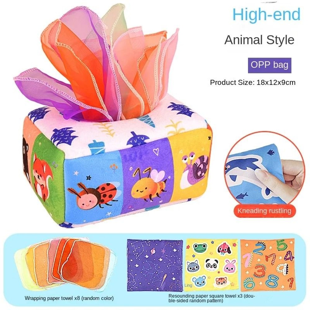 Montessori Magic Tissue Box Sensory Toy For Babies And Toddlers 3