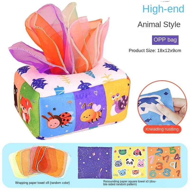 Montessori Magic Tissue Box Sensory Toy For Babies And Toddlers 3