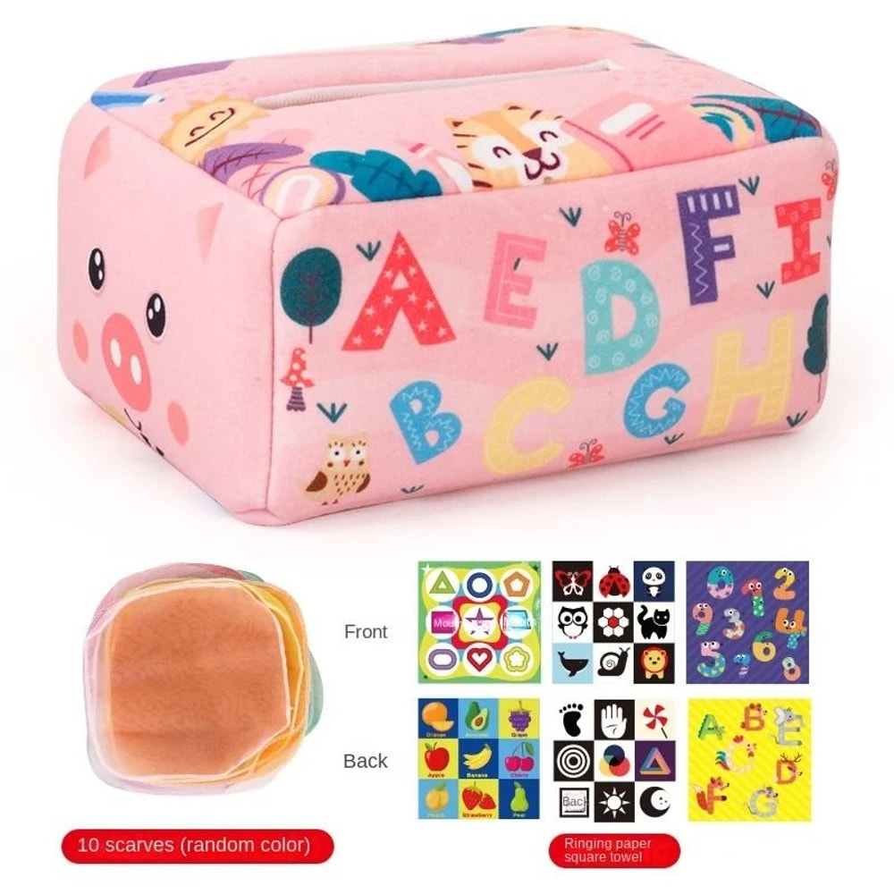 Montessori Magic Tissue Box Sensory Toy For Babies And Toddlers 7