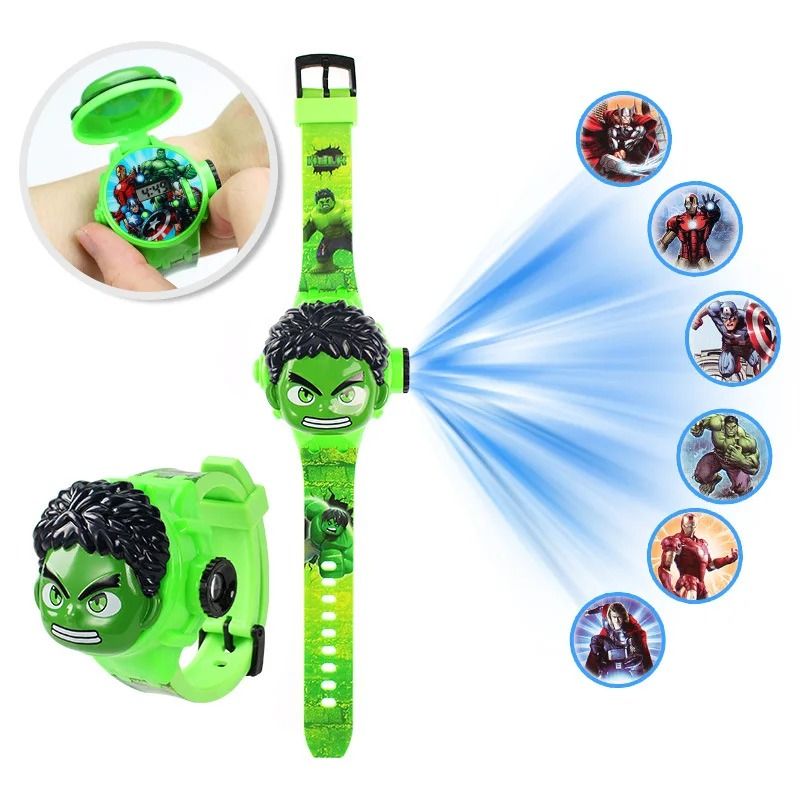 3D Projection Kids Digital Watch With Flip Cover And Cartoon Images 10