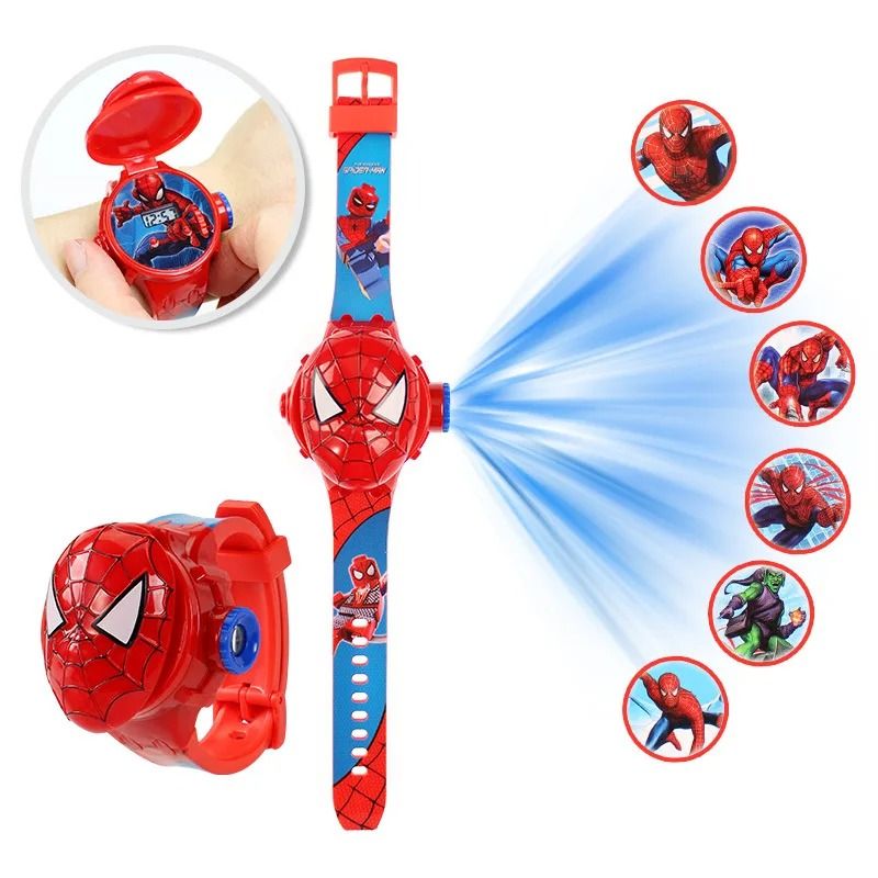 3D Projection Kids Digital Watch With Flip Cover And Cartoon Images 1